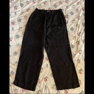 H&M Black Ankle Length Linen Pants